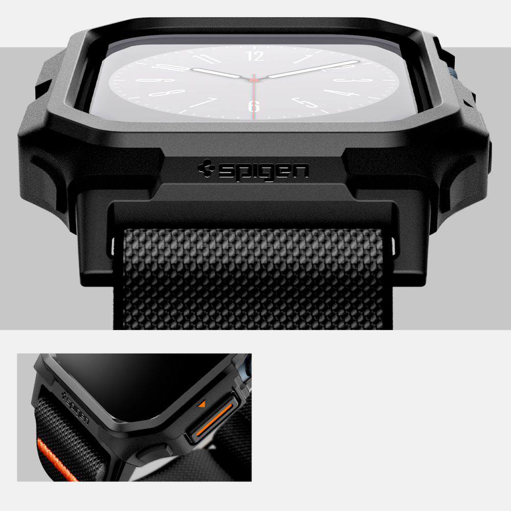 Etui z paskiem Spigen Lite Fit Pro do Apple Watch 10 46 mm, czarne